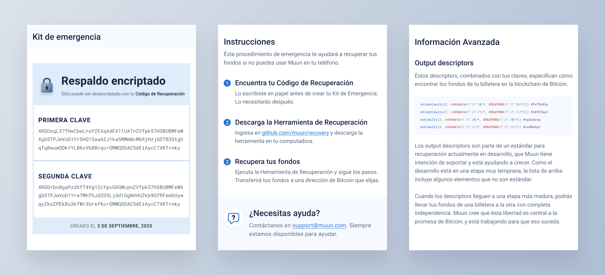 El Kit de Emergencia en Muun
