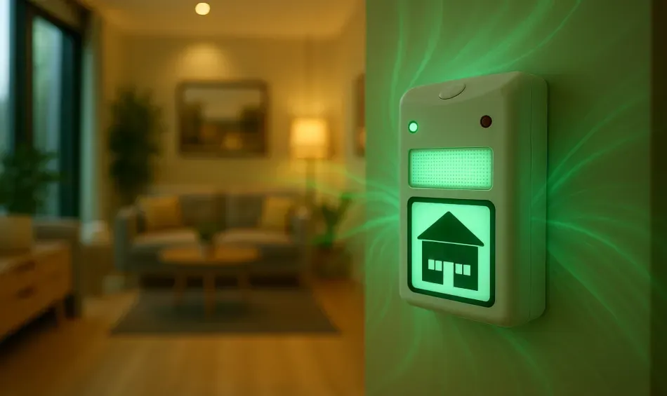 showing the riddex glowing and working pest control control