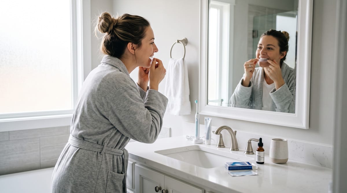 at-home teeth whitening strips for sensitive teeth before wedding day