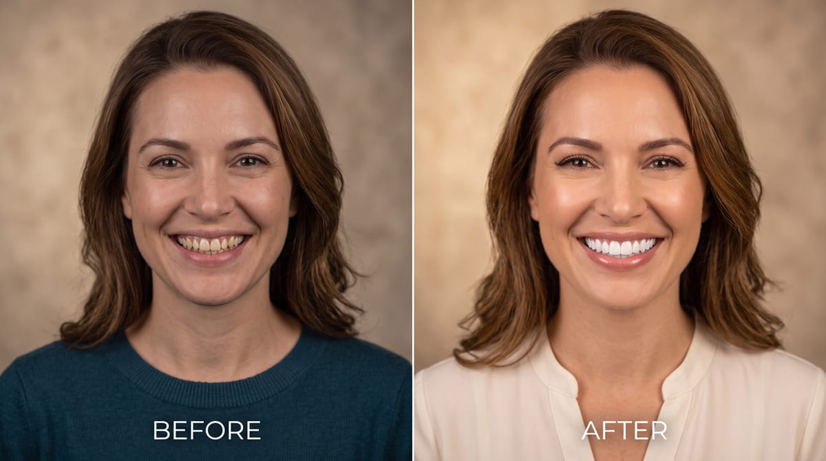 snap-on veneers before and after smile transformation natural looking results