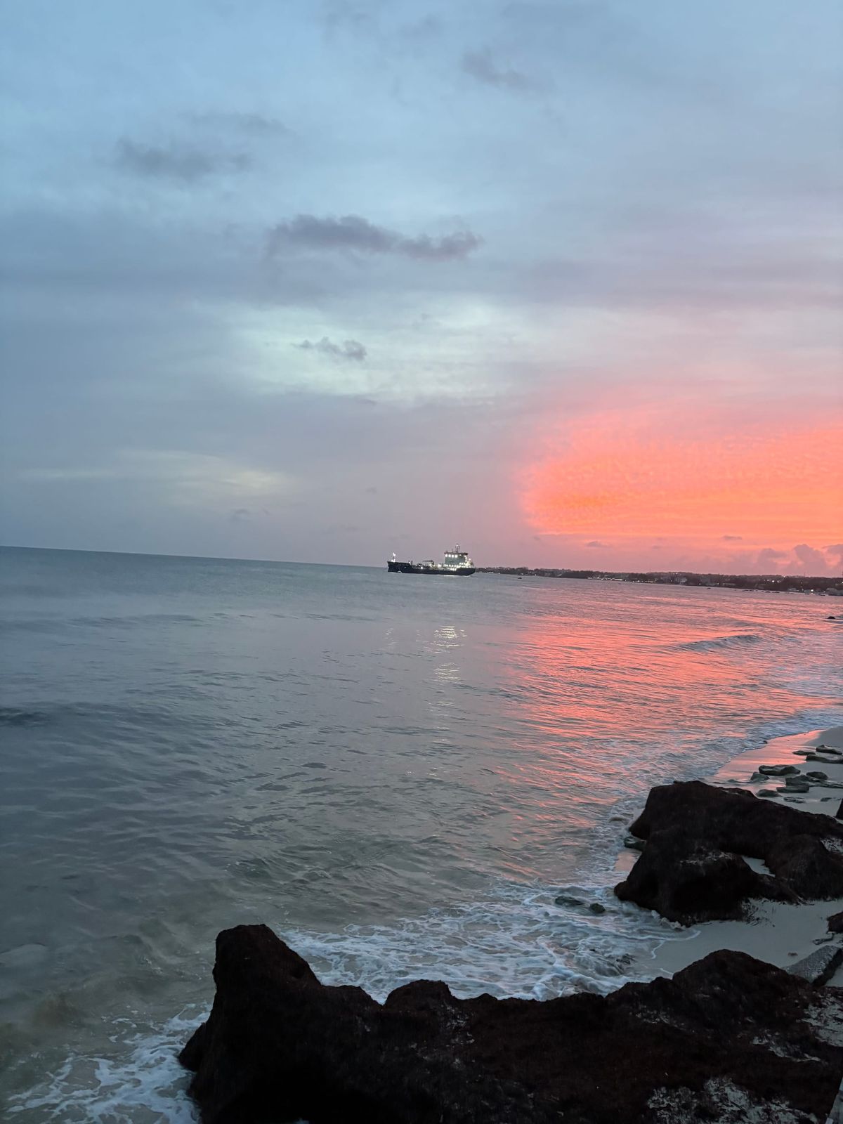 Sunset on a Caribbean beach
