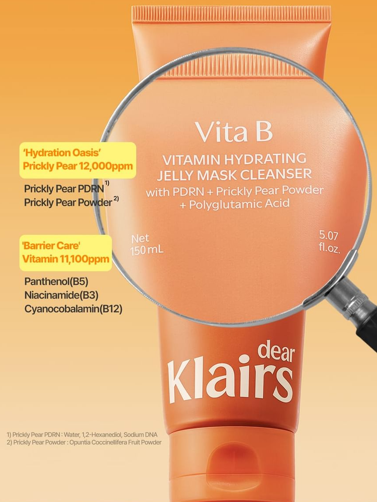 Mejor K-beauty Pack Cleanser 2026 — Dear Klairs Vita B Vitamin Hydrating Jelly Mask Cleanser