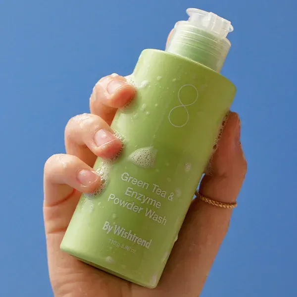 By Wishtrend Green Tea & Enzyme Powder Wash 110 جم — صورة منتج المنظف الإنزيمي K-Beauty