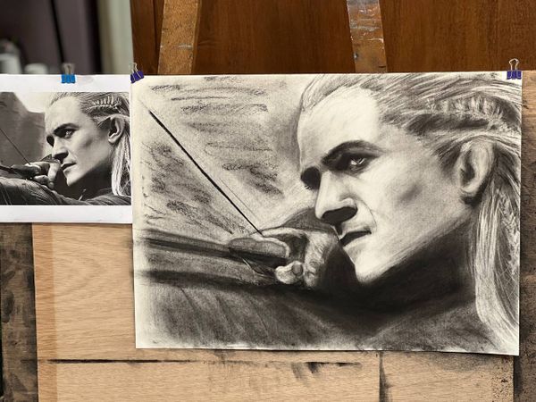 올랜도 블룸_목탄&콩테