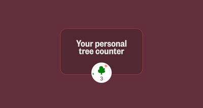 We've updated your personal tree counter
