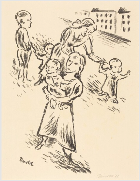 Mother with Children Playing National Gallery of Art Illustration