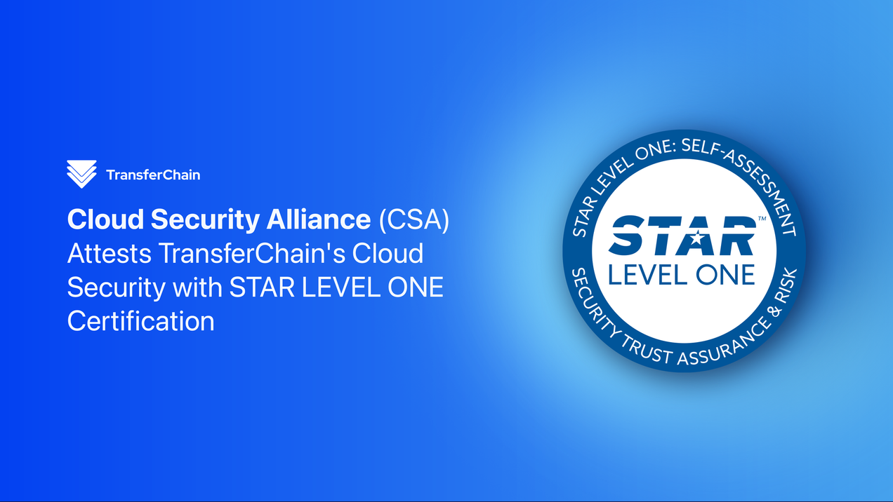 TransferChain Obtains CSA STAR (Level 1) Compliance