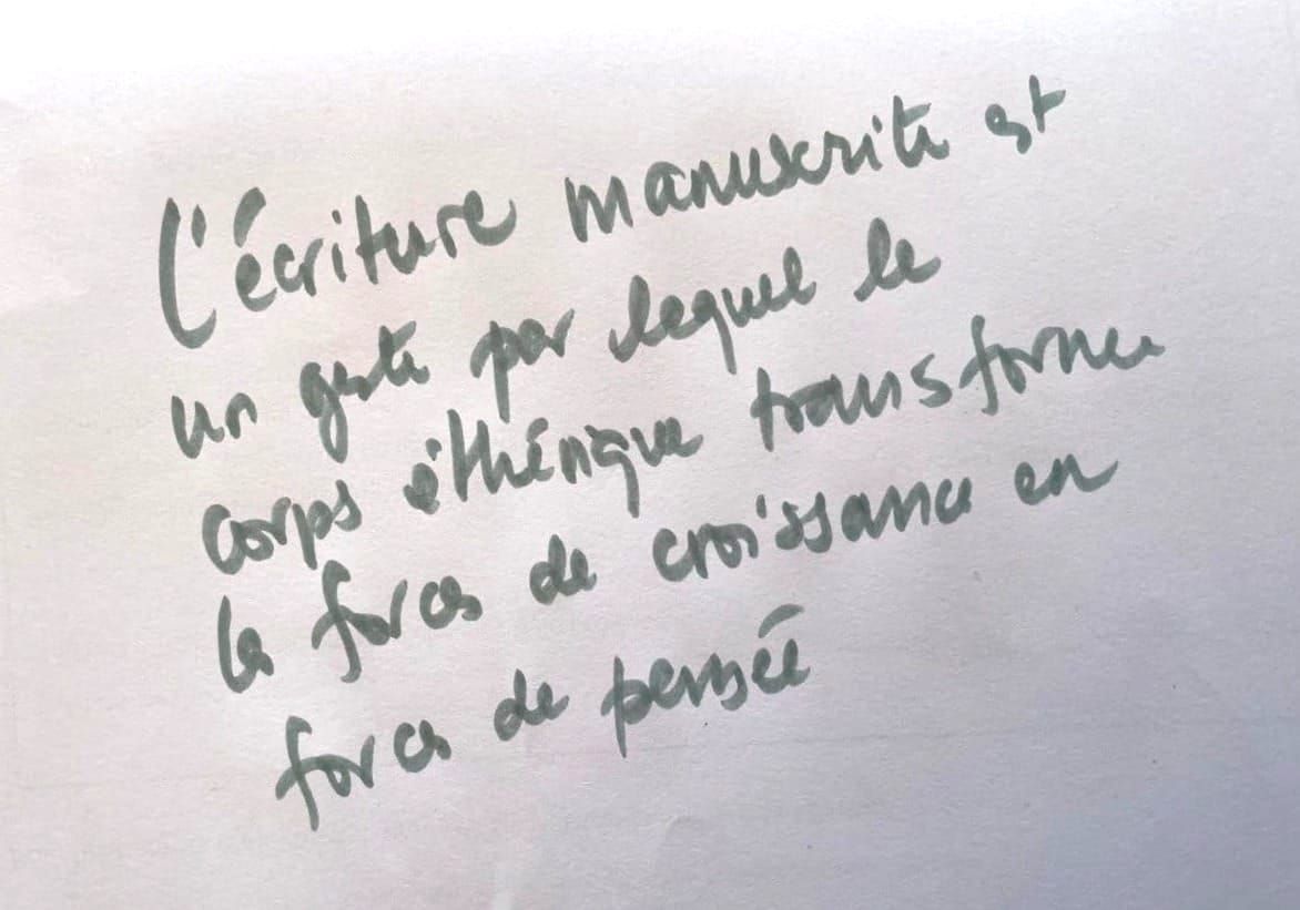 Les bienfaits de l’écriture manuscrite