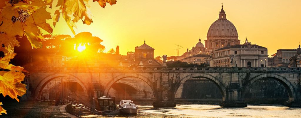 Ponte degli Angeli e Cattedrale di S.Pietro, Roma,Italia