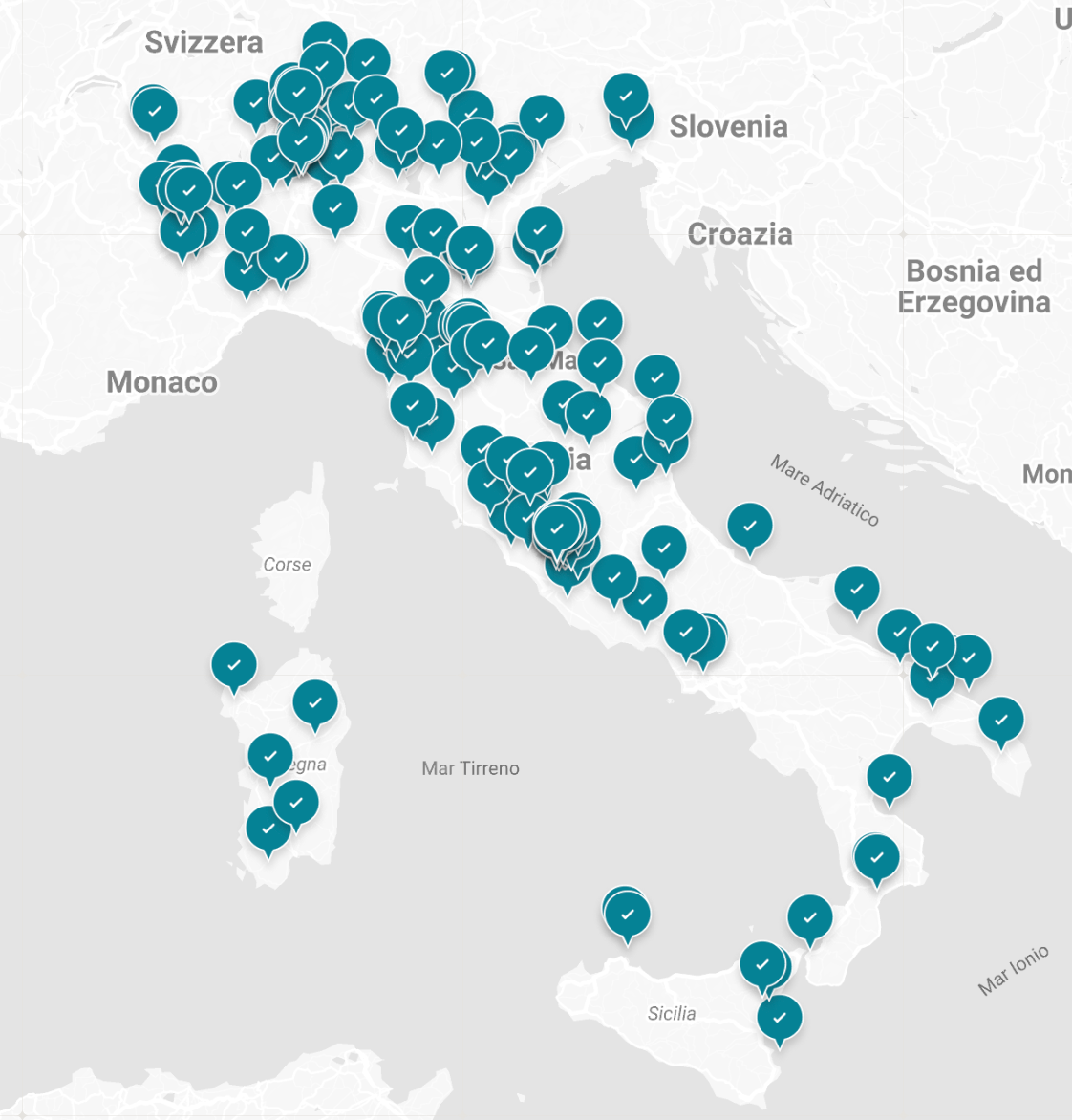 Open Day Italia mappa case aperte