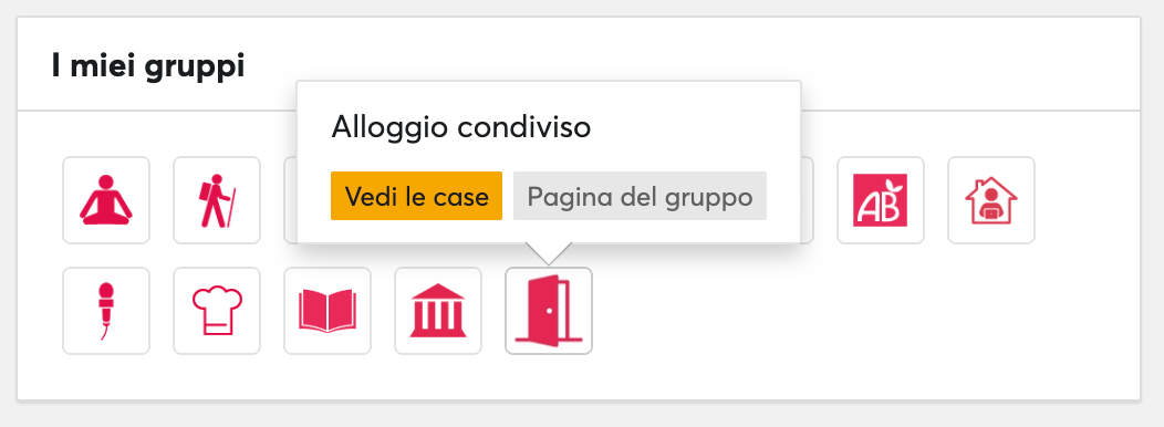 screen gruppo Alloggio condiviso