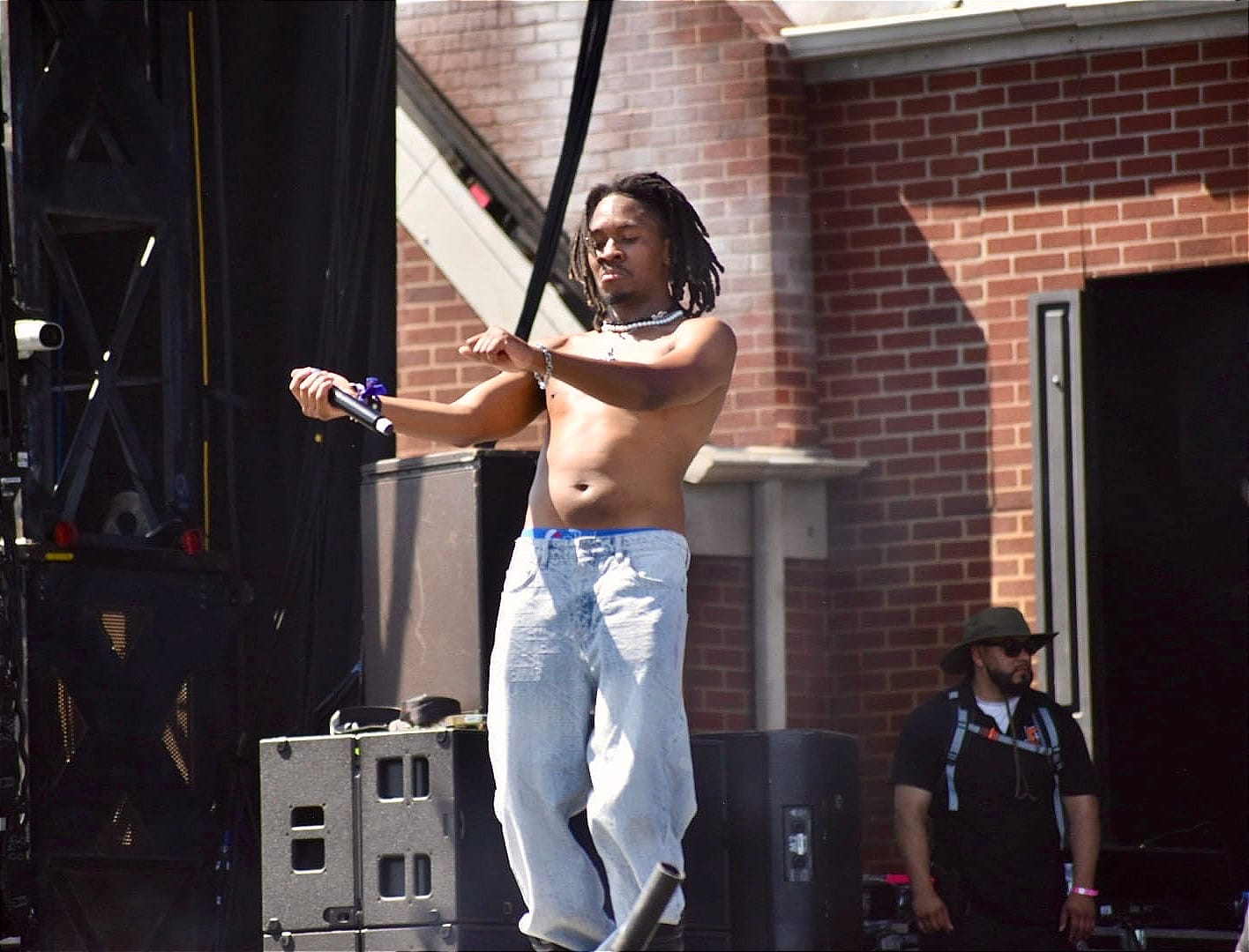 Jasiah dancing and encouraging the crowd to rage. | NaBeela Washington/15 West
