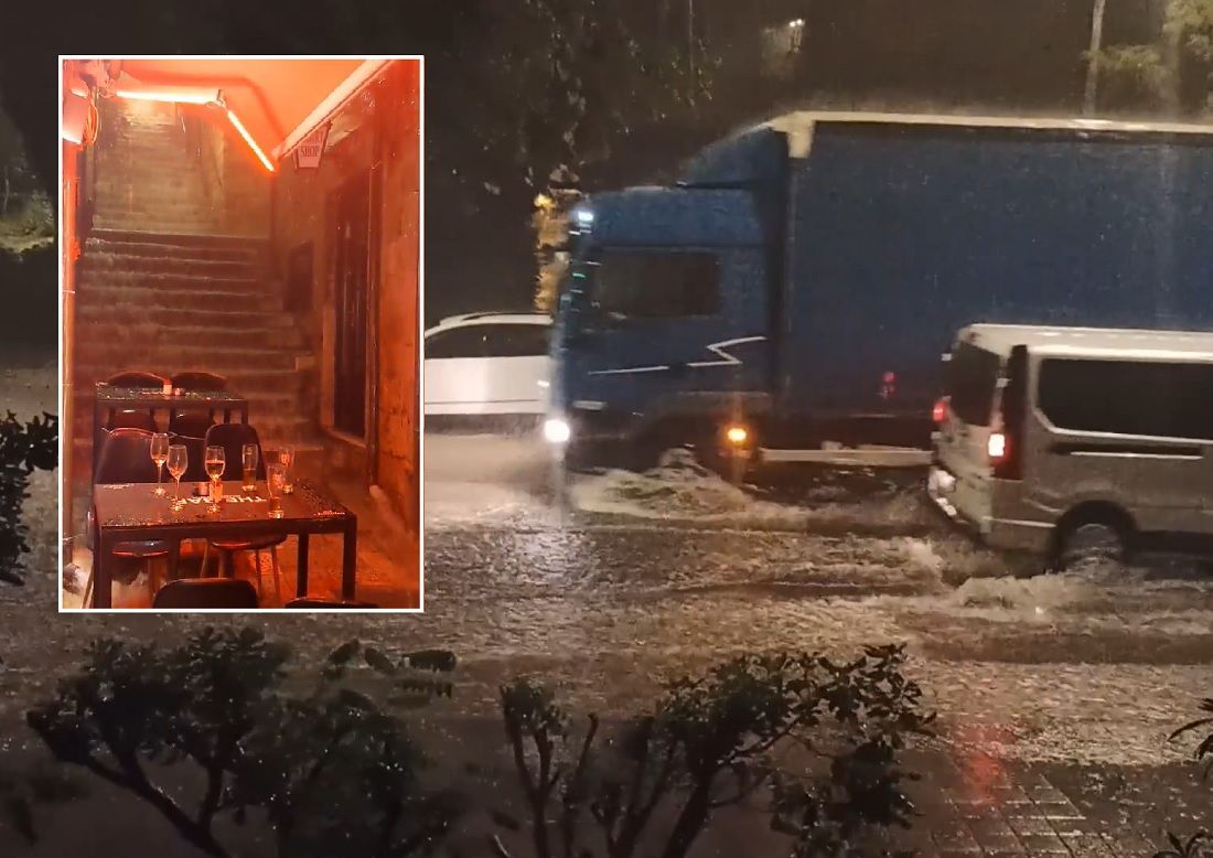 VIDEO Snažna kiša uzrokovala poplavu i odrone u Dubrovniku