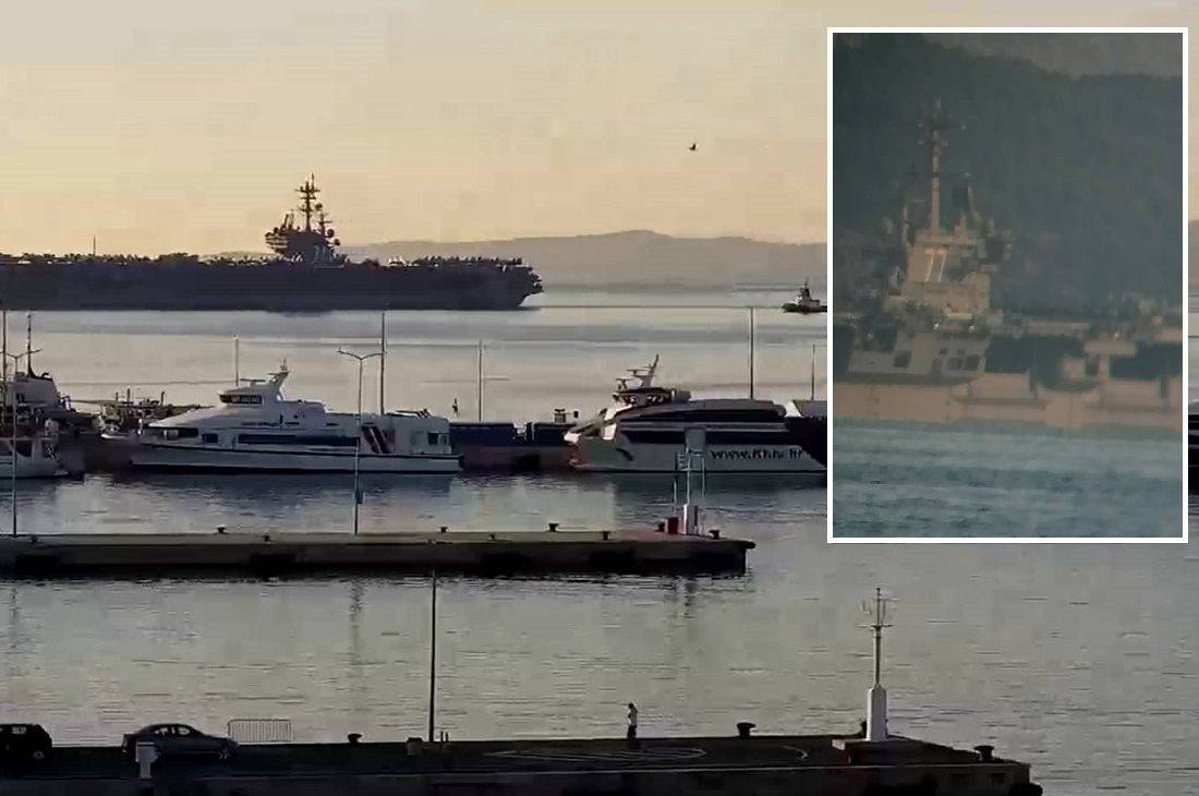 FOTO Američki nosač zrakoplova USS George H.W. Bush stigao ispred Splita