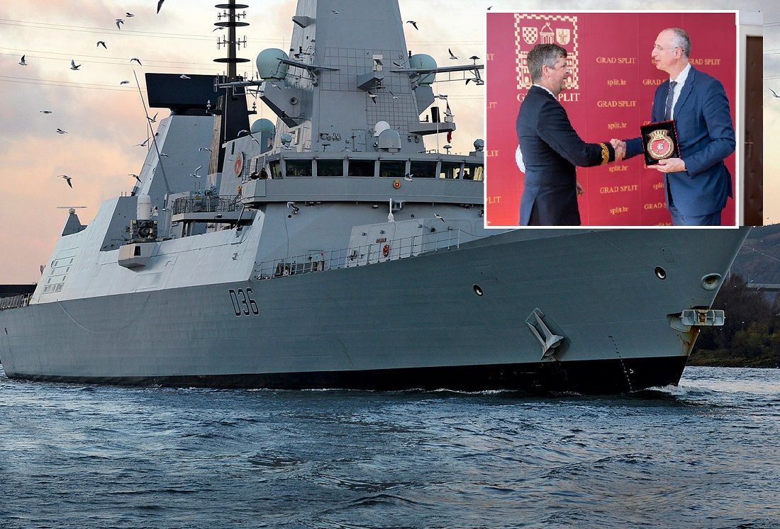 Splitski gradonačelnik ugostio kapetana britanskog razarača HMS Defender