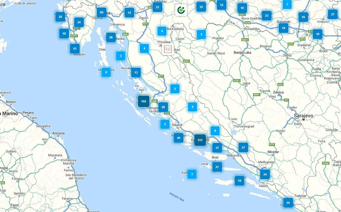 Objavljena karta s lokacijama aktivnih bankomata