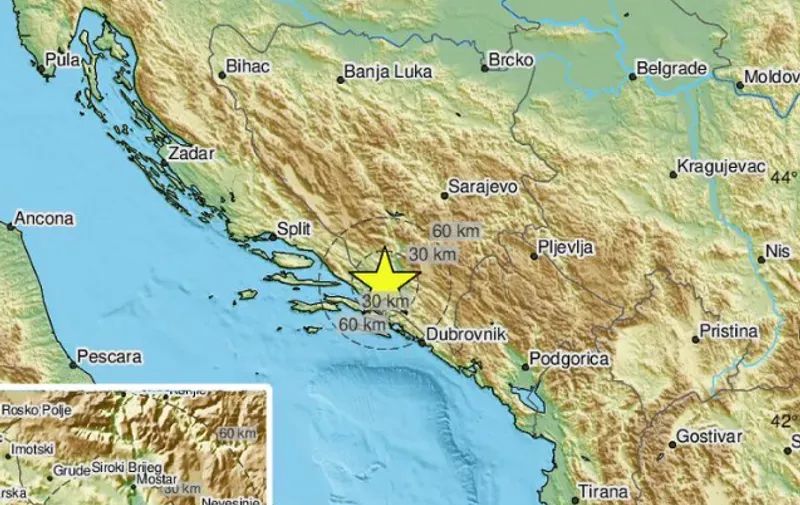 Neugodan potres s epicentrom u Hercegovini probudio stanovnike južne Dalmacije