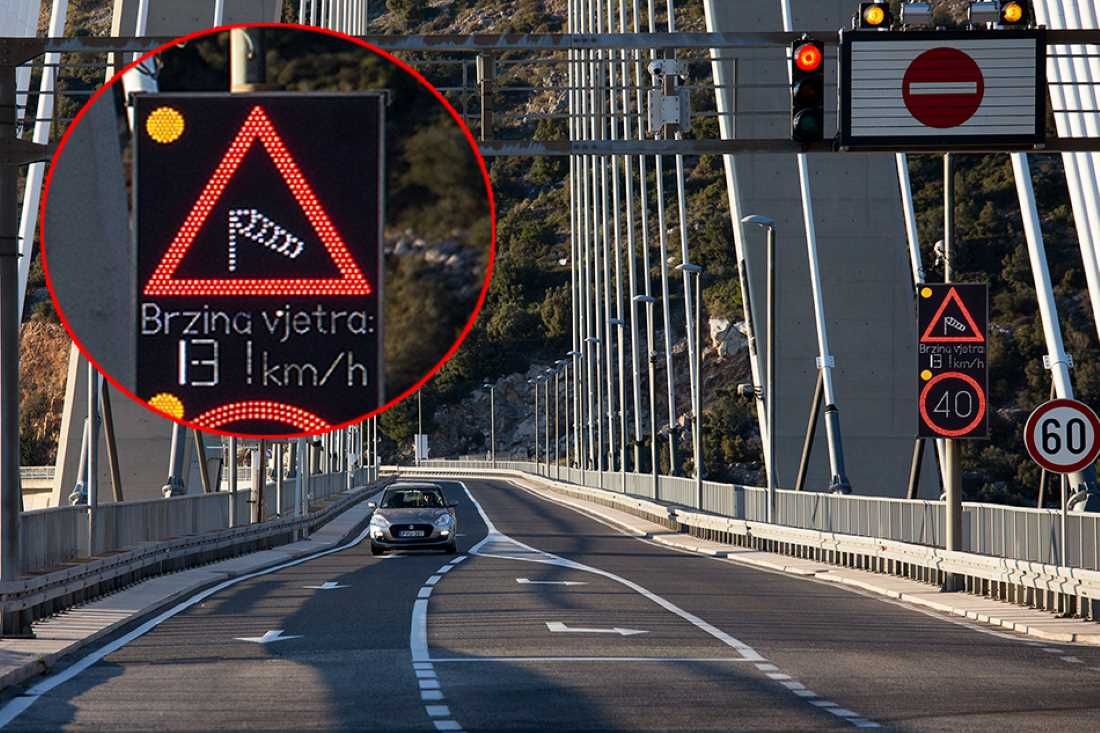 Na mostu Dubrovnik izmjereni najveći udari bure od 150 kilometara na sat!