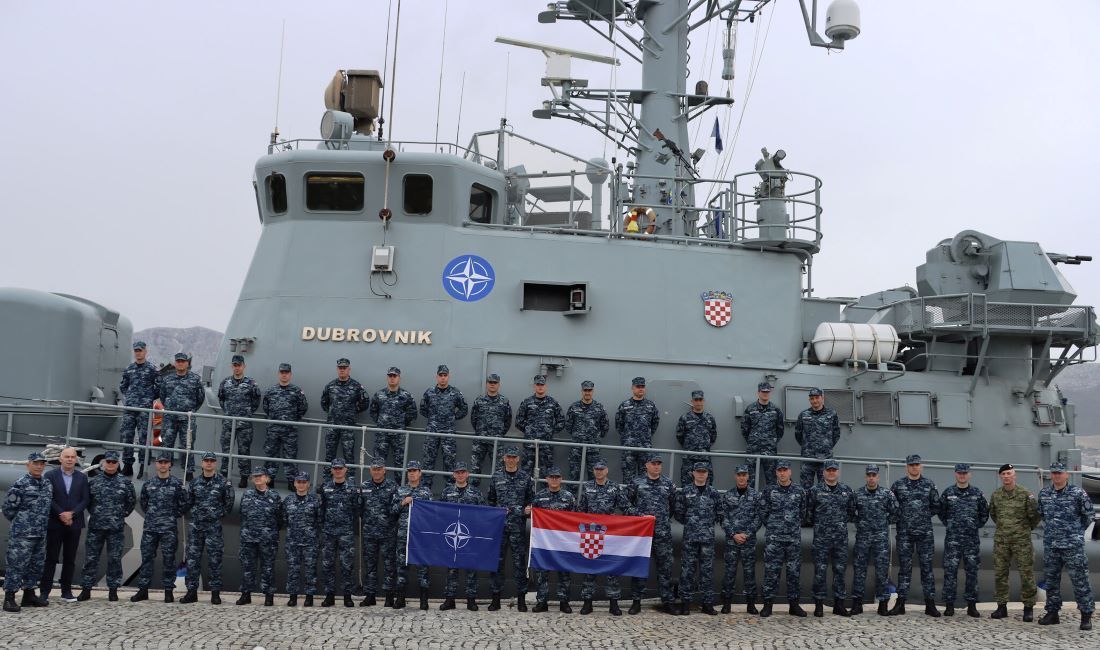 Topovnjačom "Dubrovnik" u NATO operaciju „Sea Guardian“ upućen 7. hrvatski kontingent