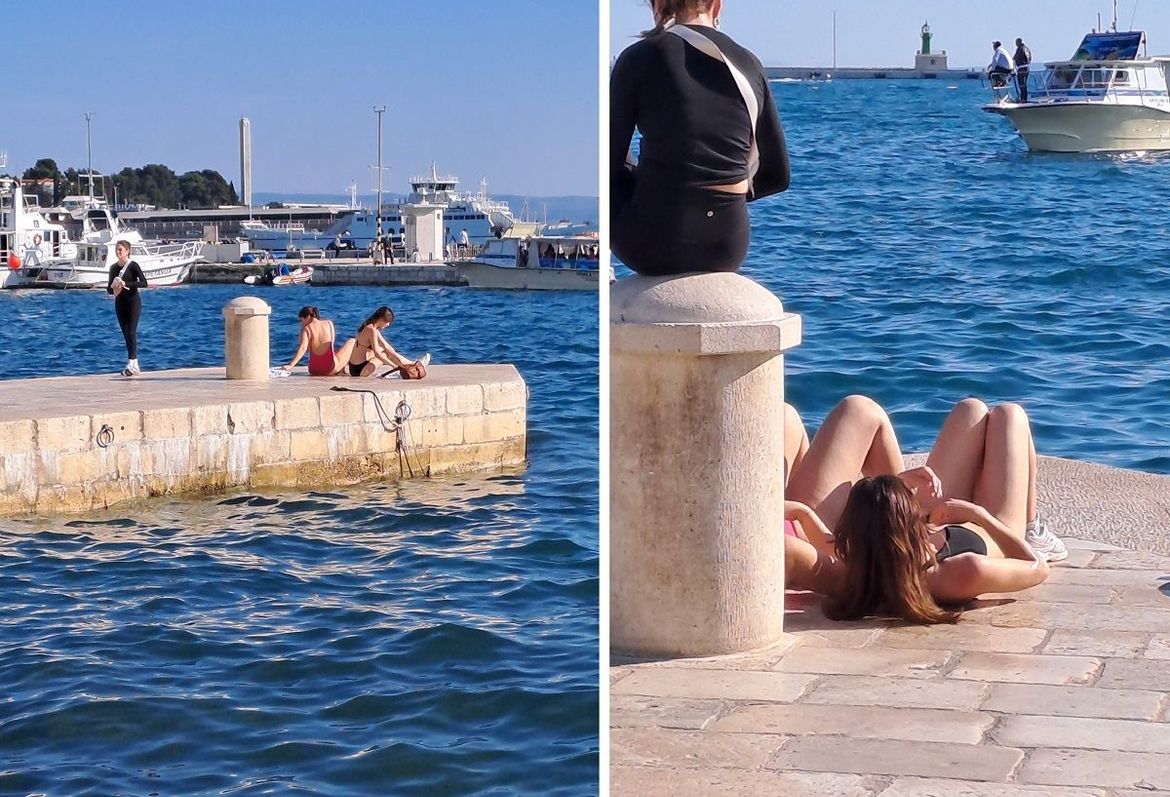Turistkinje se skinule u kupaći na splitskoj rivi, a komunalnog redara nigdje