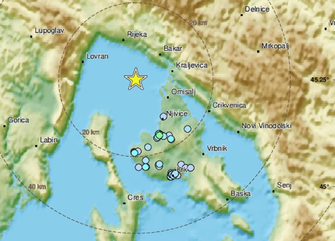 Potres zatresao Rijeku i Krk