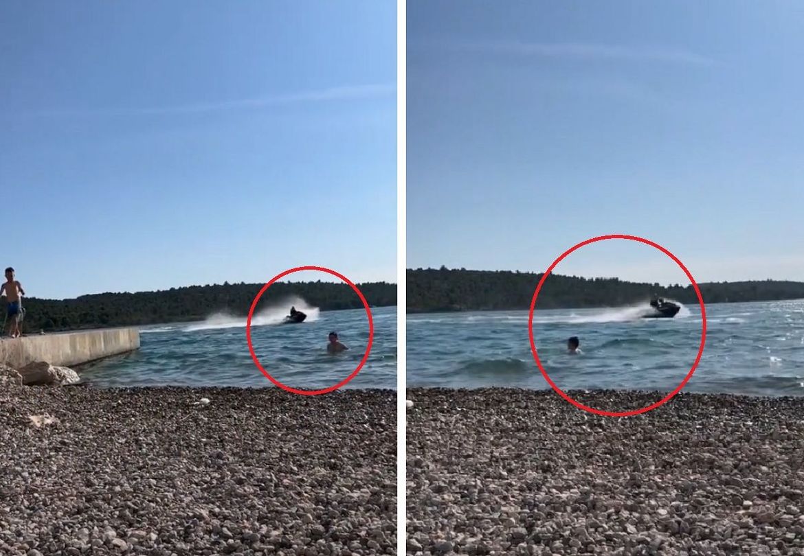 VIDEO: LUDI AUSTRIJANAC U PIROVCU Pogledajte koliko je blizu dječjih glava jurio skuterom