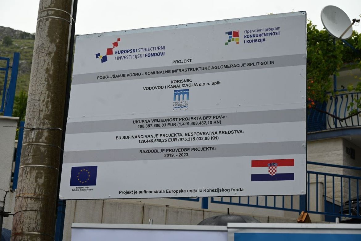 AGLOMERACIJA SPLIT-SOLIN Otvoreno gradilište u Podstrani, gradi se moderna vodno-komunalna infrastruktura
