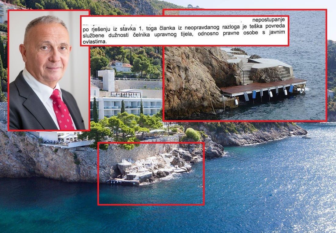 DOZNAJEMO Ministarstvo upozorilo Grad Dubrovnik zbog protuzakonitog izdavanja dozvole za privatni mul ispred luksuznog hotela