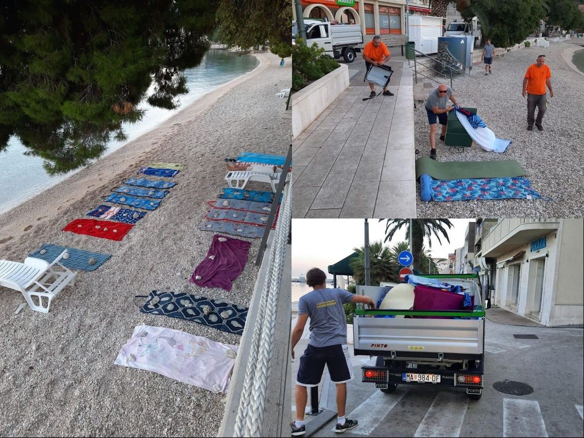 NEMA REZERVACIJA! Općina Gradac počistila plažu od ručnika i rekvizita
