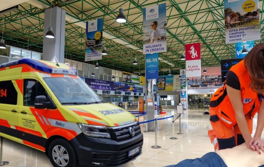 Heroji na djelu - Zbog brze intervencije i prisebnosti djelatnika Zračne luke Pula, a potom i Hitne pomoći, spašen ljudski život