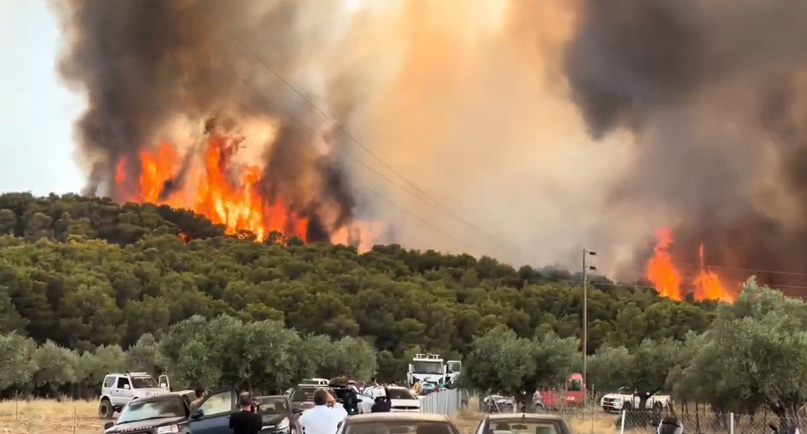 FOTO/VIDEO U Grčkoj gori na tri fronte - Gotovo 30 tisuća ljudi evakuirano je iz svojih domova i hotela