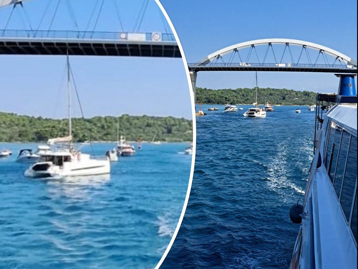 Još jedan jedriličarski alkar jarbolom zabio "u sridu"mosta koji spaja Ugljan i Pašman