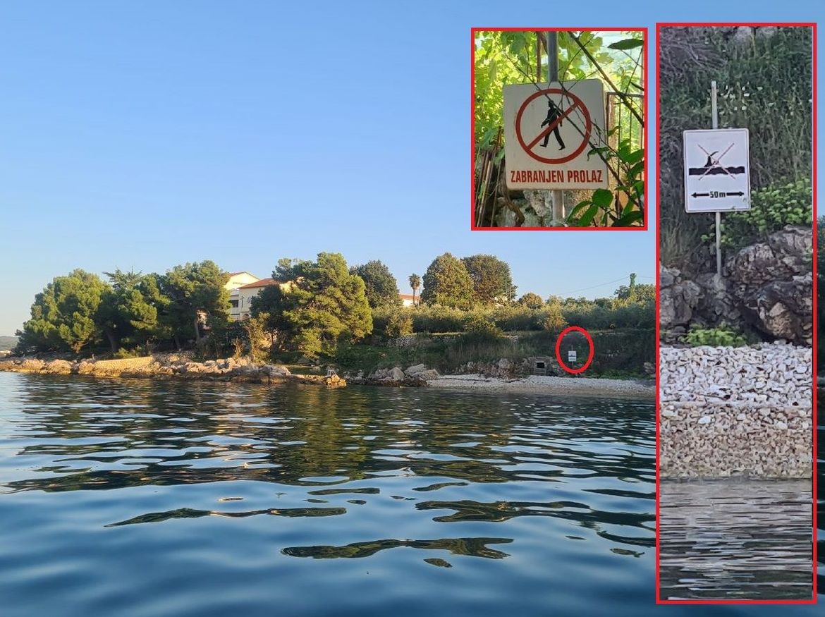 I crkva privatizira pomorsko dobro? Stavili čak znak zabrane kupanja: "Kud ćete? Ovo je privat!"