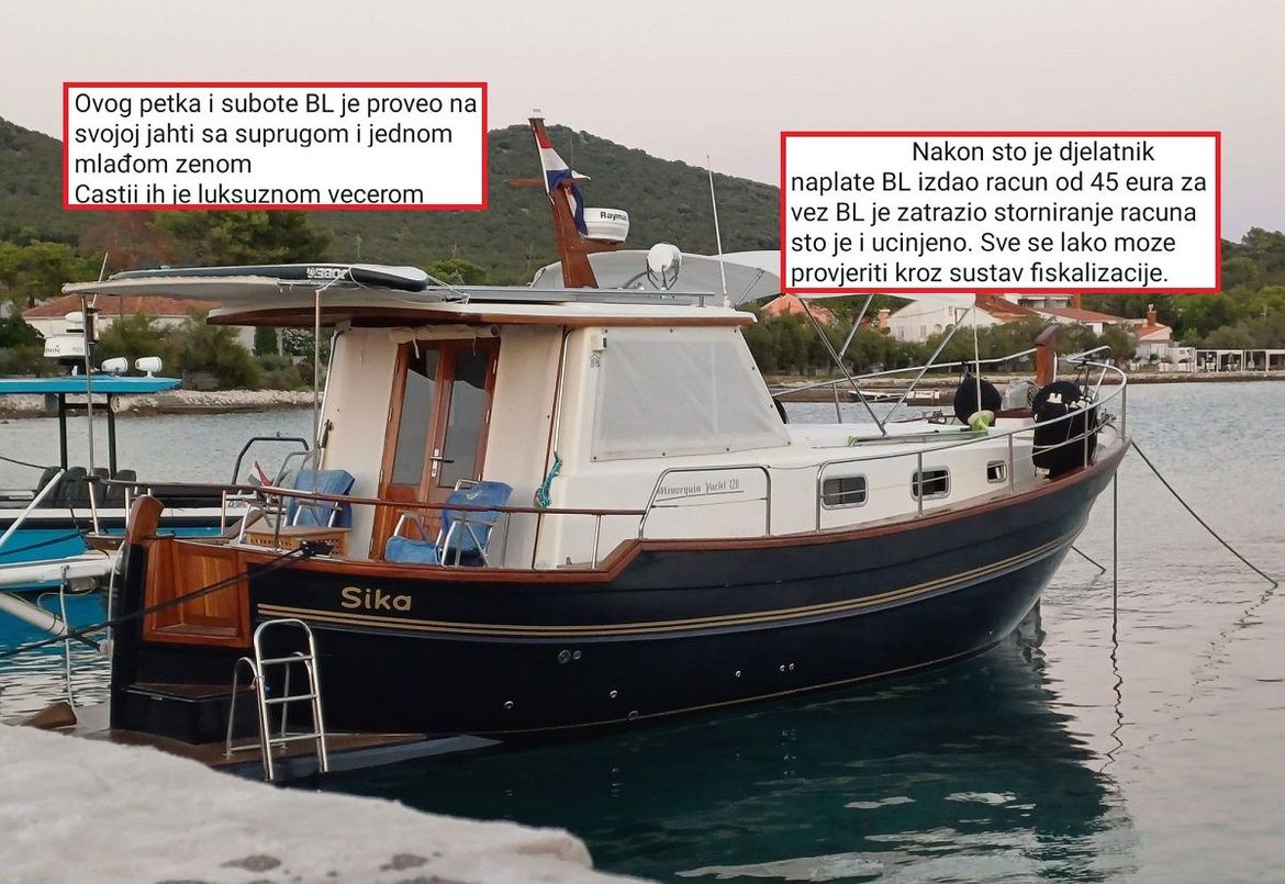 Zadarski župan izbjegavao plaćanje veza za brod na Istu i vikao: "Znaš ti tko sam ja?" - Novinarima odgovorio: "Novčanik mi je bio kod žene!"