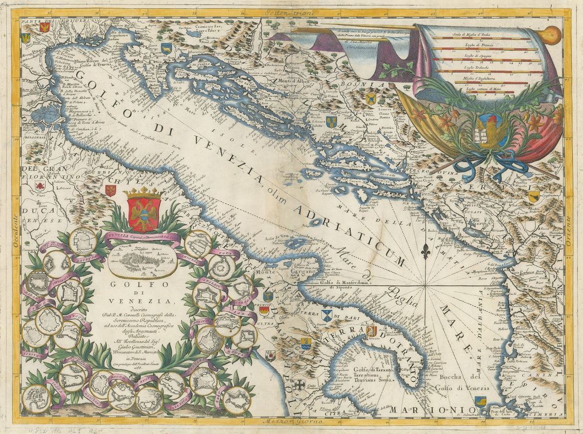 Drugi put nakon 329 godina izdana Coronellijeva zbirka karata istočnog Jadrana iz 1694.