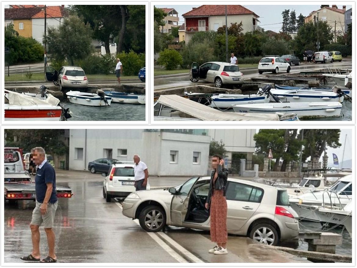 Automobil u Zadru umalo upao u more