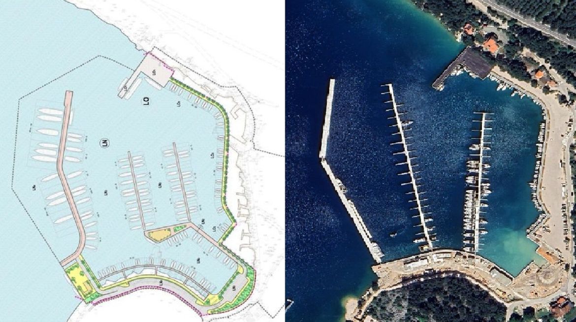 POGLEDAJTE OVO Lijevo je projekt iz javne nabave, desno realizirana luka u Dragama