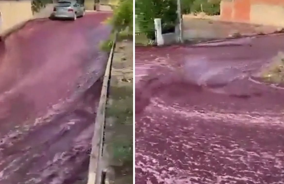 Više od 2 milijuna litara crnog vina preplavilo portugalski gradić - ovaj video je za ne povjerovati!