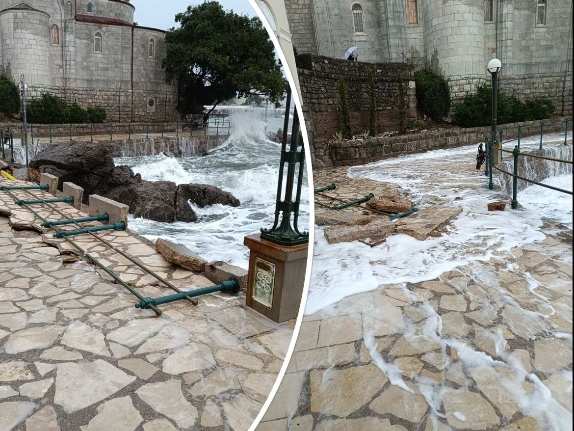 Nevrijeme odronilo šetnicu u Opatiji!