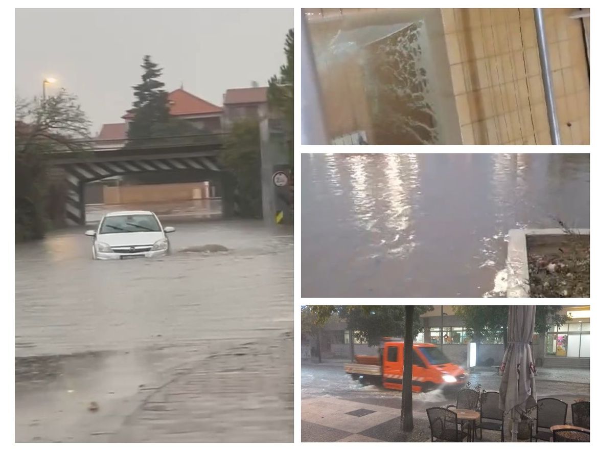 POPLAVA U ZADRU Ceste opet postale bujice, poplavio zatvoreni gradski bazen