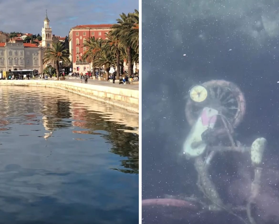 SPLIĆANE NIJE BRIGA Zaštićeni bicikl pod splitskom rivom