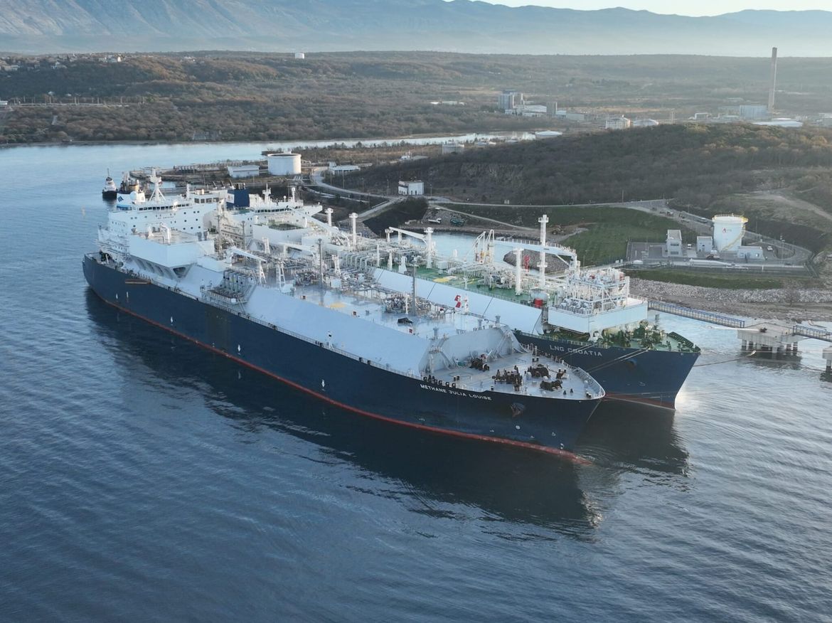 Na Terminal u Omišalj pristao 80. brod za prijevoz UPP-a 'Methane Julia Louise'