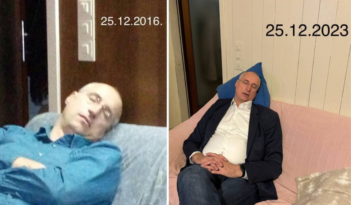 Tradicija Božićnog drijemanja splitskog gradonačelnika - Supruga Marijana: "Sleeping beauty, since 2016."