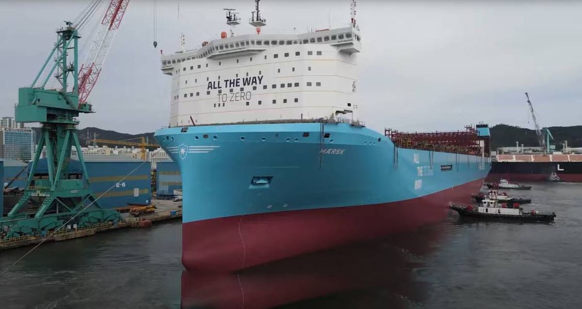 Kršten prvi veliki Maerskov kontejneraš na metanol