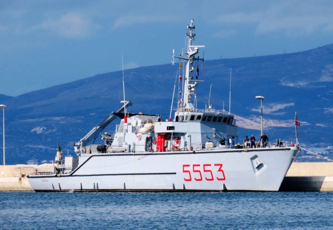 Brod Ratne mornarice Talijanske Republike u posjetu HRM-u