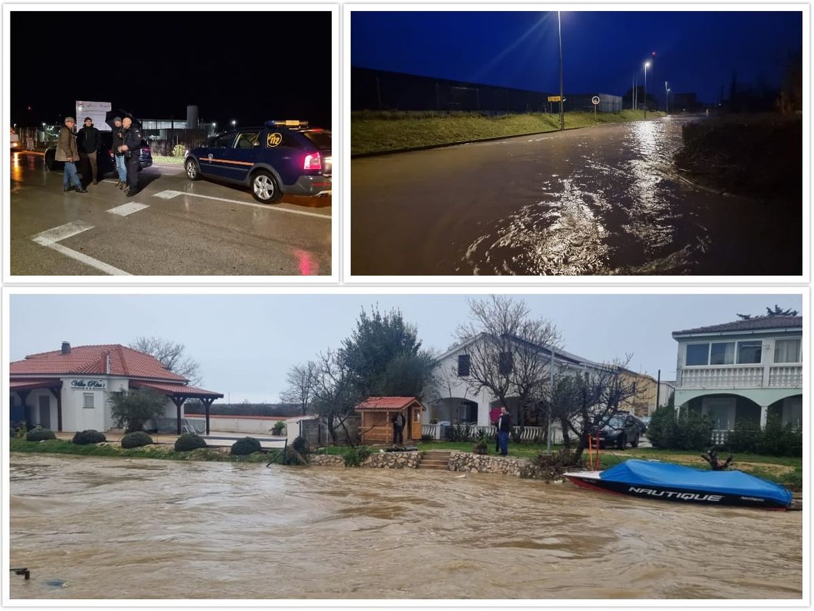 CIVILNA ZAŠTITA O ŠTETAMA: "Kod Vrsi poplavljena kuća, u Šibeniku palo stablo na vozilo"