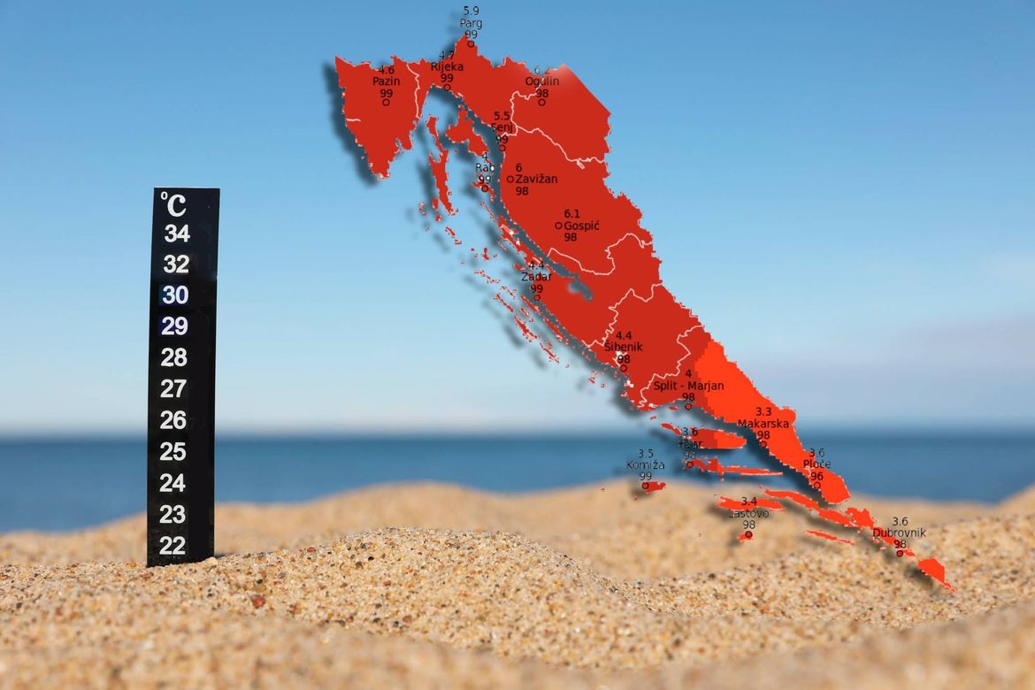 ALARMANTNA KLIMATOLOŠKA ANALIZA Prosječna temperatura veljače ponegdje 7 °C iznad prosjeka!