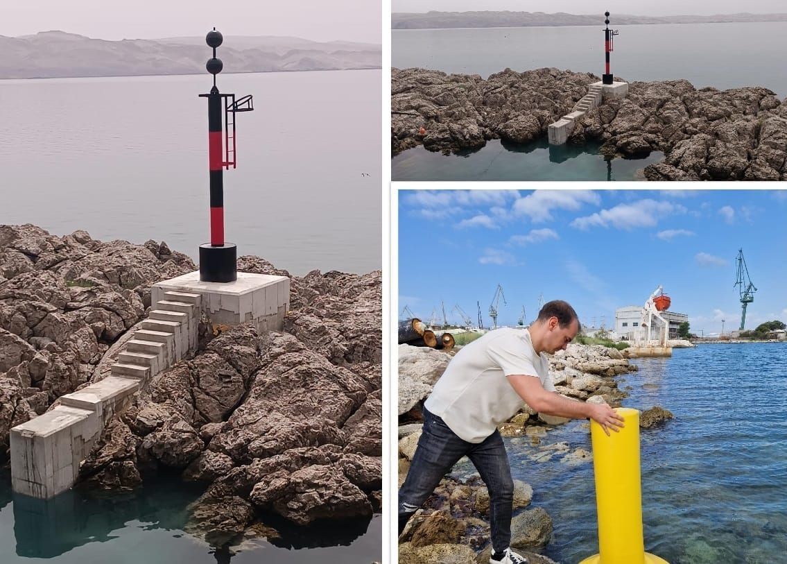 Plovput postavio signalnu oznaku na hrid Mali Greben i označio sidrište u luci Trget