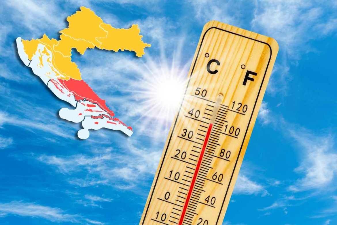 CRVENI METEOALARM ZA DALMACIJU Nakon rekordnih temperatura, danas vrhunac toplinskog vala
