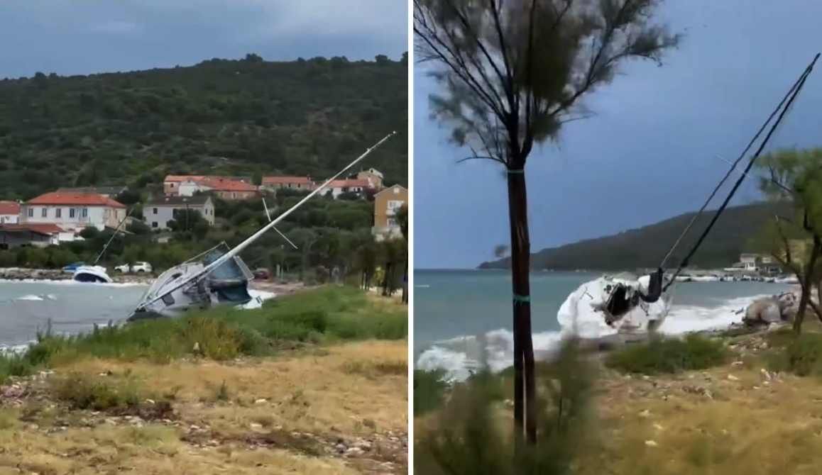 Nevrijeme na Dugom otoku izbacilo više jedrilica na obalu